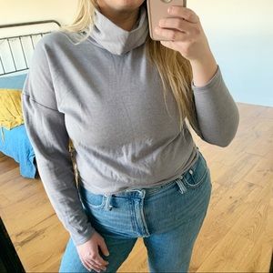 Apana gray cowl neck pullover sweater size small